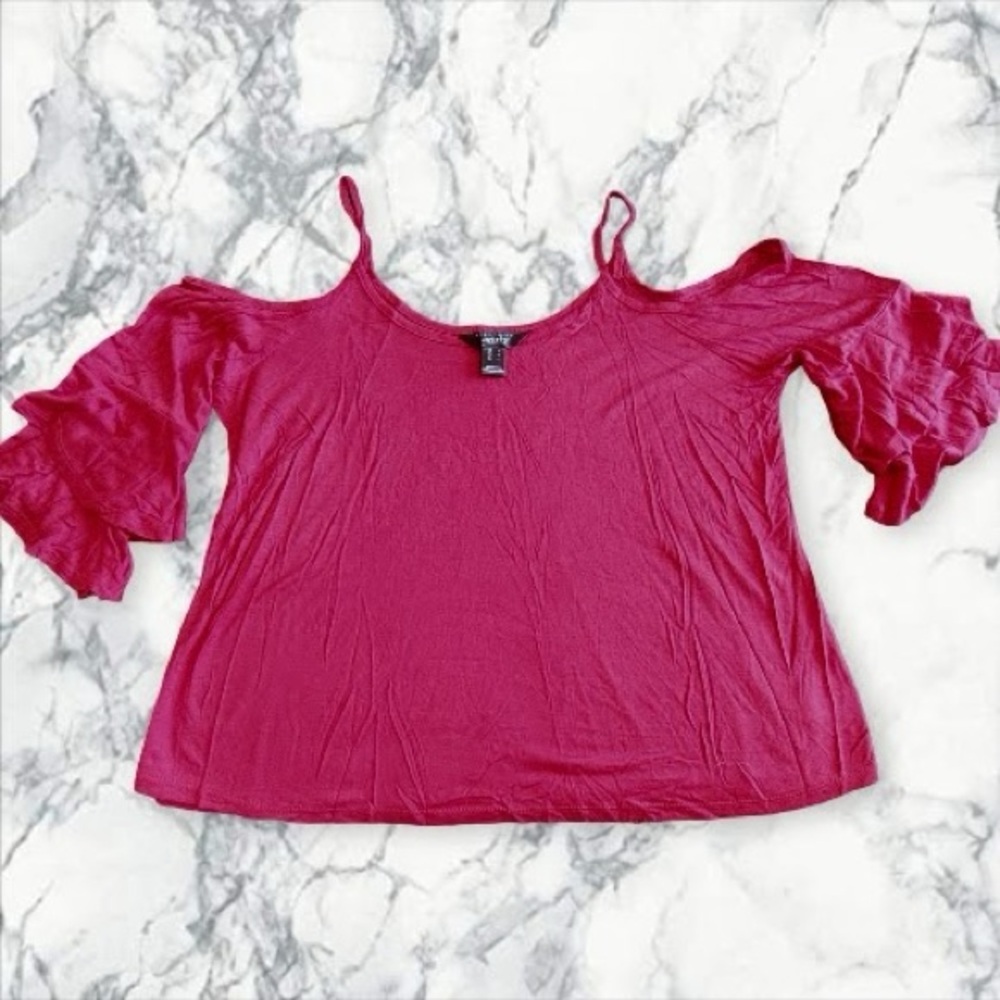 Pink off Shoulder Blouse- flowy